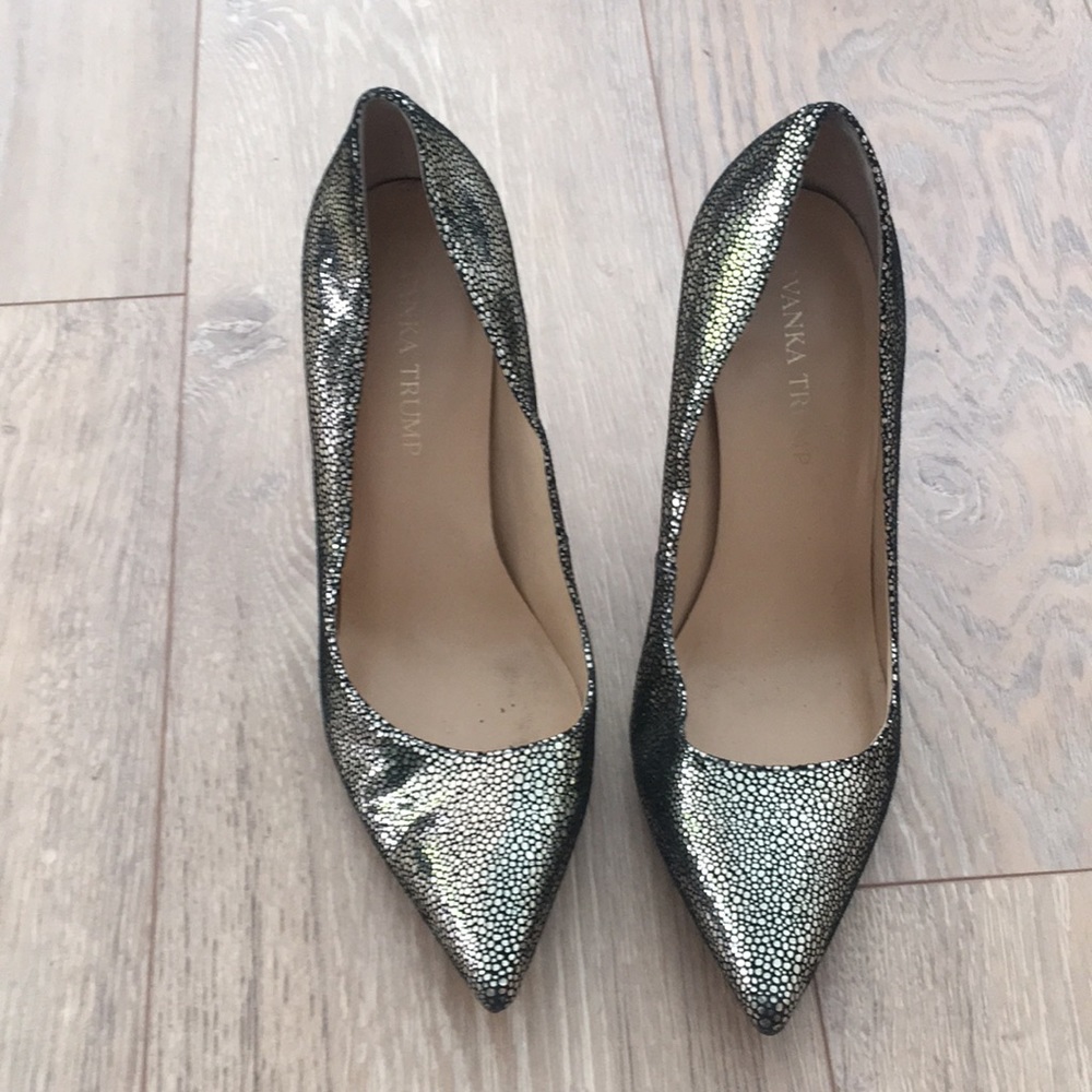 Gold and Black pumps